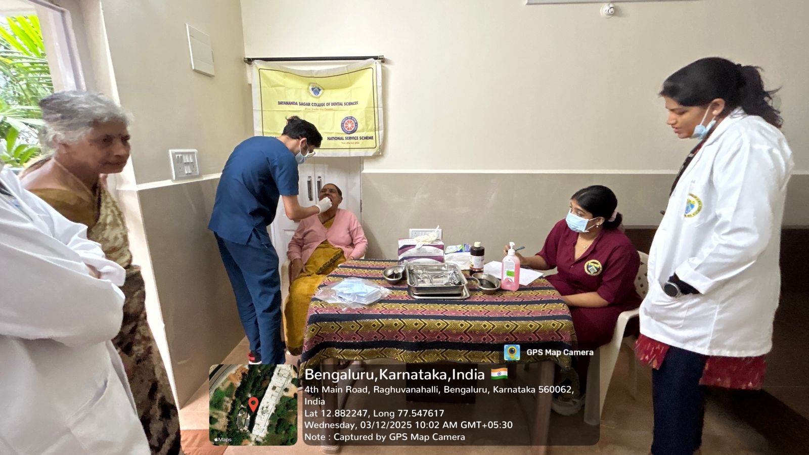 Dental screening at old age home